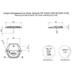 5502135LG Univerzalno LED svjetlo upozorenja - za kamionske rampe